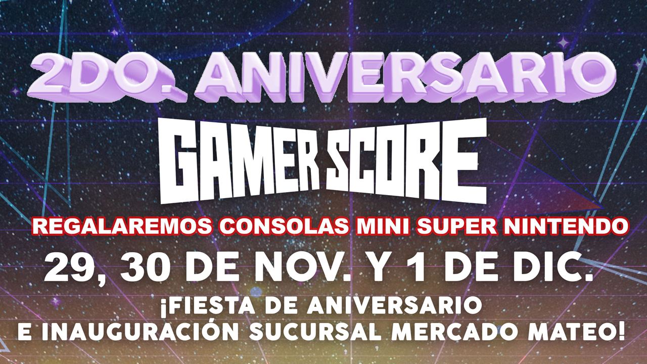 Gamer Score te invita a celebrar su 2do aniversario